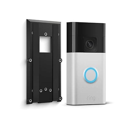 Ring Ring Battery Video Doorbell + No Drill Mount | DIY Wireless Doorbell Security Camera | Head-To-Toe View, HD Video, Easy installation (5min) | 30-day free trial of Ring Protect