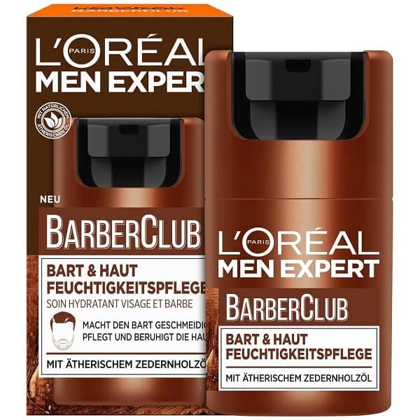 L'Oréal Men Expert Bart & Haut Hydratant Homme Crème Hydratante pour Barbe 3 jours Crème Visage Homme Parfum Boisé Huile Essentielle de Bois de Cèdre Barber Club 1 x 50 ml - Image 3