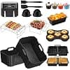 Accessories Air Fryer Set for Ninja Double Stack xl SL400EU 9.5L, 21pcs Silicone Mould for Ninja Foodi MAX Dual Zone AF400EU, Reusable Airfryer Dish with Waffle/Donut Mould, Grills etc - Image 2