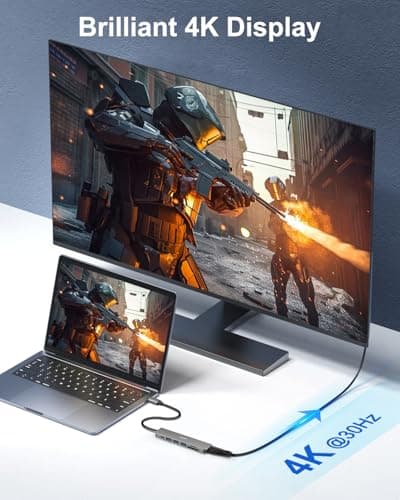 SINEHO 7-in-1 USB C Hub, USB C Adapter with HDMI 4K, 100W PD, 3 USB-A Data Ports, SD/TF Card Reader - Compatible with MacBook, Dell XPS, Surface Pro and More - Image 5