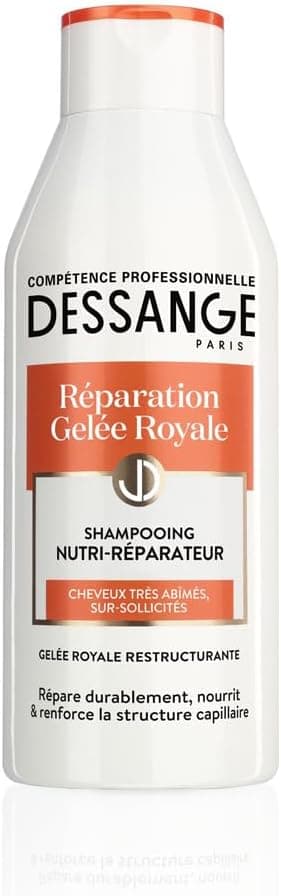 DESSANGE - Nutri-Repair Royal Jelly Repair Shampoo - Formula Enriched with Restructuring Royal Jelly - Nourishes & Strengthens Fiber - For Very Damaged, Over-Stressed Hair - 250ml - Image 1