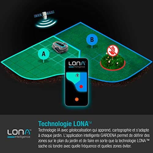 Gardena Smart Robot Mower SILENO City 250 Set: Innovative Lona AI technology, Via App adjustment, SensorControl, for slopes 35% Max, Smart gateway, Version FR/NL (19601-66) - Image 3