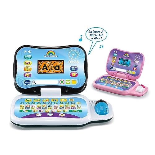 VTech - Ordi Genius Pro Black, Children's Laptop with Backlit Screen, Mouse, 20 Evolutionary Games, Educational Toy, Gift for Children from 3 to 7 Years - Content in French and English - Image 5