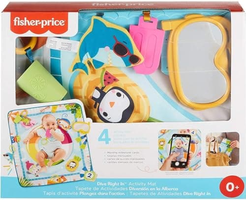 Fisher-Price Fun Pool Activity Mat for Baby with Removable Toys, Suitable for Tummy Play from Birth, GRR44 - Image 3