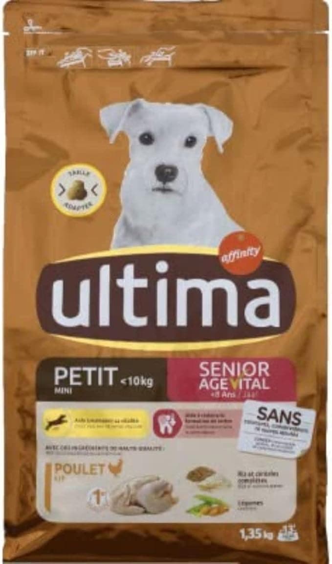 Ultima Agevital Dry Food for Small Senior Dogs Aged 8 Years - 1.35 kg - Image 1