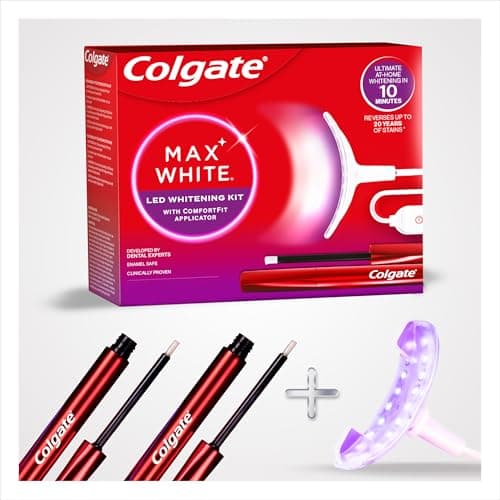 COLGATE - Max White Ultimate LED Whitening Kit | Whitening in 10 Minutes* | Removes up to 20 Years of Stains | Soft LED Whitening Device | Whitening Serum with New Precise Applicator - Image 4