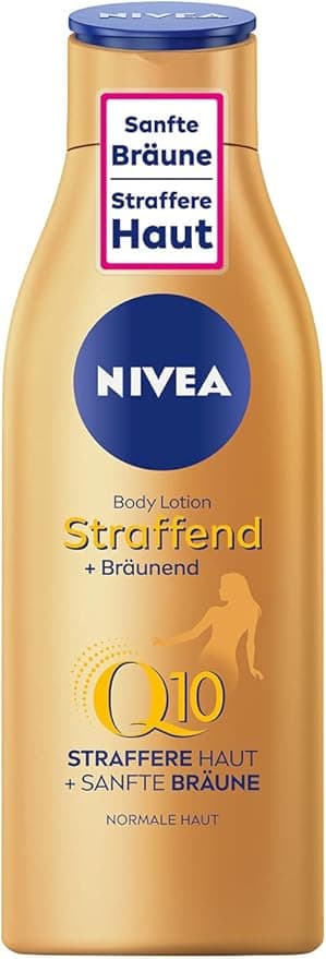 NIVEA Q10 Firming Tanning Body Lotion, Gentle Tan Care with Fresh Summer Scent, Skin Care for Firmer Skin in Just 10 Days (200ml) - Image 1