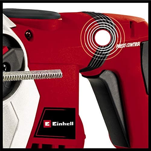 Einhell TE-RH 32 4F Hammer Drill Kit (1250 W, 5.0 Joules, Concrete Drilling Power, SDS-Plus, Anti-Vibration Handle, with Electronic Box, 3 Drills, Sharp Chisels), Red - Image 7