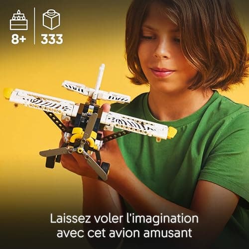 LEGO Technic L'Avion de Brousse Construction Game for Boys and Girls from 8 Years Old Model with 4-Cylinder Engine with Pistons and Propeller – Gift Idea for Children with Mechanical Enthusiasts 42198 - Image 3