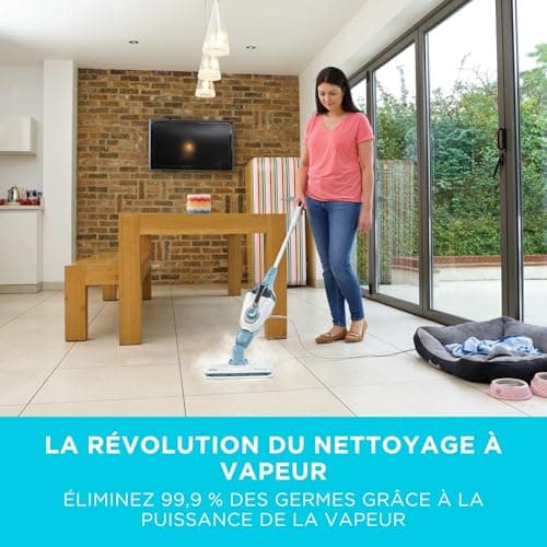 BLACK+DECKER Balai Vapeur 9 en 1 avec Nettoyeur à Main et Gant SteaMitt, 1,3 kW, FSMH1351SM-QS - Image 3