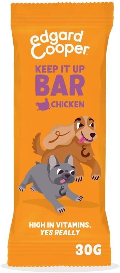 Edgard Cooper Keep It Up Barretta Dog Snack (Chicken, 1 x 30 g), Grain Free, High in Protein and Fresh Quality Meat, with Essential Amino Acids - Image 1