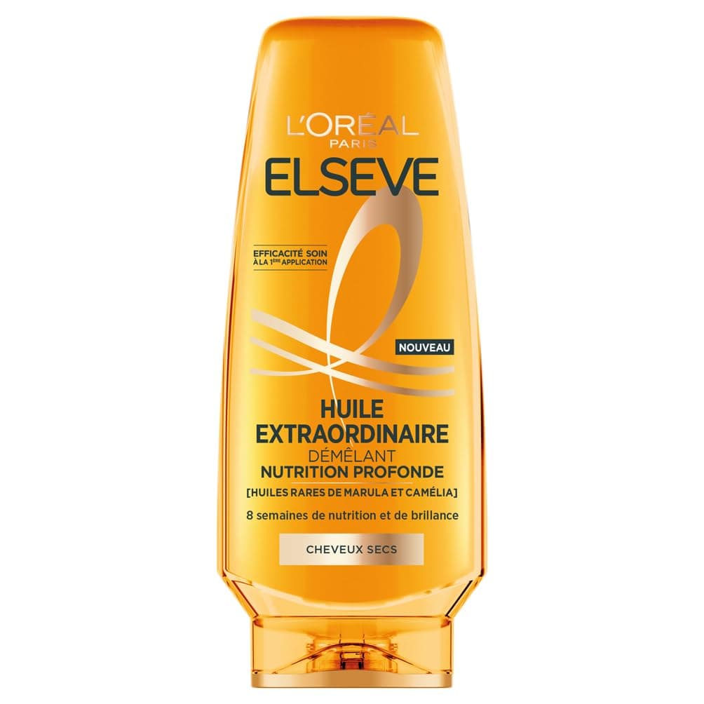 L'Oréal Paris - Deep Nutrition Conditioner for Dry Hair - Nourishes & Detangles - 8 Weeks of Nutrition & Shine - Rare Marula & Camellia Oils - Elseve Extraordinary Oil - Image 1