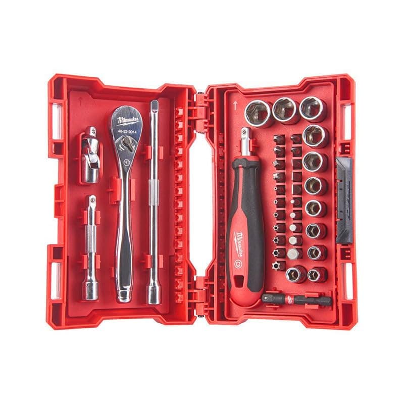 Milawaukee 1/4" Socket and Bit Set (38 Pieces) - Image 1