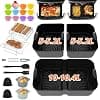 29Pcs Accessoire Air Fryer pour Ninja Foodi Flex 10,4 L AF500EU COSORI 10L, Moule Silicone Air Fryer pour Ninja AF500EUCP, Accessoires Air Fryer Ninja 10.4L, Plat pour Ninja Max AF500EU - Image 2