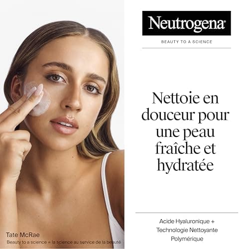 Neutrogena – Aqua-Gel Nettoyant Hydro Boost Sans Parfum (200 ml) – Soin visage hydratant à l’acide hyaluronique et glycérine – Nettoyant visage doux pour la peau et sans parfum - Image 3
