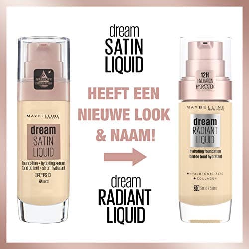 Maybelline Foundation Hydrating Liquid Dream Radiant Foundation with Hyaluronic Acid and Collagen - Light and Medium Coverage Up to 12 Hours of Hydration, 40 Fawn - Image 3