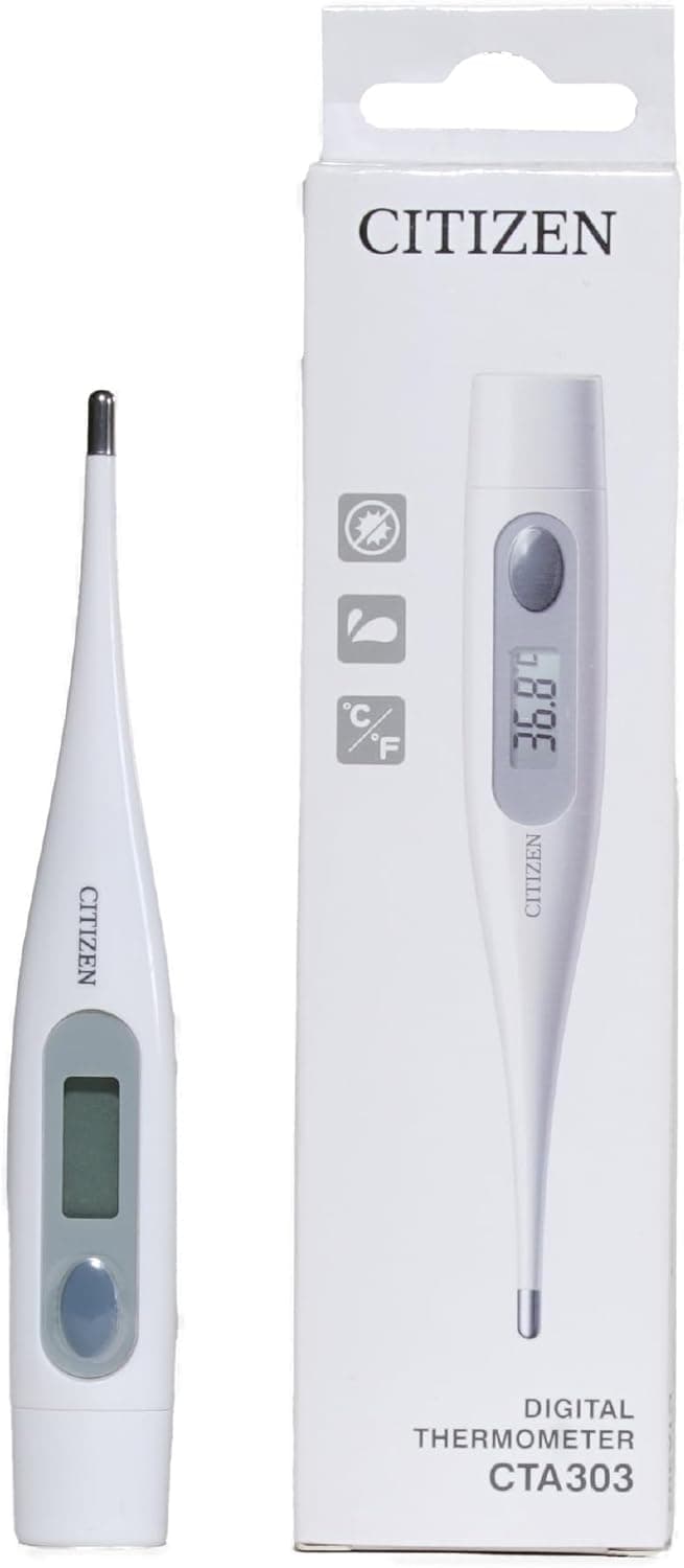 Citizen Citizen Digital Thermometer for Reading Basal Body Temperature - Body Temperature Thermometer with Fever Alarm and One-Button Operation - for Adults Kids