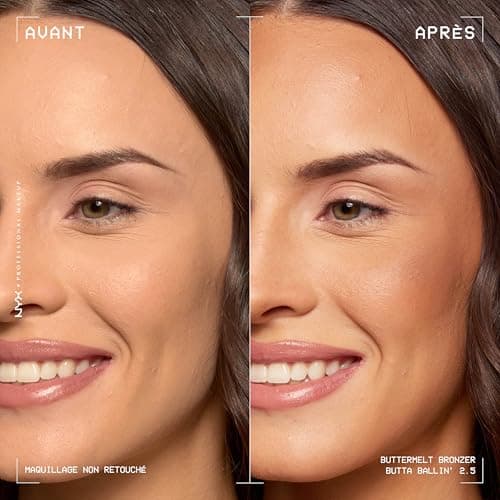 Nyx Professional Makeup - Compact Powder Bronzer - Tanned complexion up to 12 hours without transfer - Ideal for all skin tones - Vegan formula - Buttermelt Bronzer - Shade: Butta Ballin - Image 4