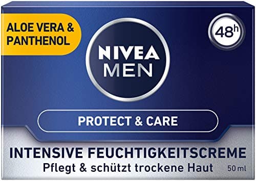 NIVEA MEN Protect & Care Intensive Moisturizing Face Cream for Men 50ml Moisturizing Day Cream with Aloe Vera and Pro Vitamin B5 - Image 4