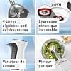 Bosch, Hand Blender, ErgoMaster 4 Series, 800 Watt Motor, Variator, QuattroBlade Mixing System, Accessories Included, White, MSM4W421 - Image 5