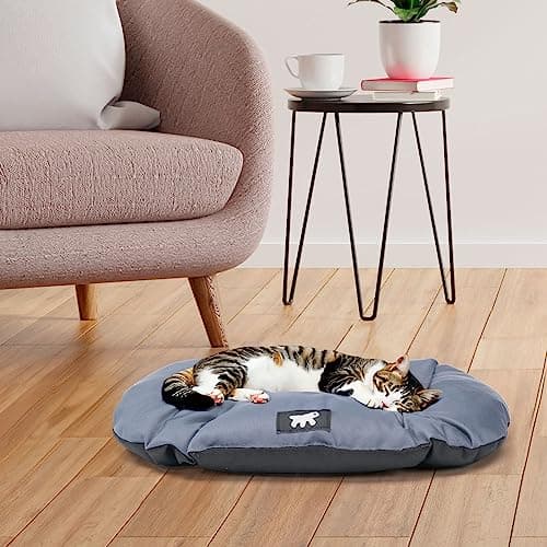 Ferplast Lit pour chien Coussin pour chien Petits chiens Tissu anti-rayures Lavable en machine à 30° Matelas imperméable pour chien 43 x 30 x 3 cm Gris - Image 5