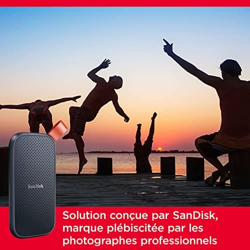 SanDisk Portable SSD 2TB (Portable External NVMe SSD, Speeds Up to 800MB/s, Robust, Heavy Duty Rubber Hook, Updated Firmware) Grey - Image 7