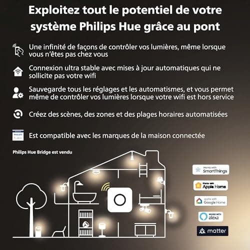 Philips Hue White Ambiance, ampoule LED connectée filament culot E27, compatible Bluetooth, pack de 3, fonctionne avec Alexa, Google et Apple Homekit - Image 10