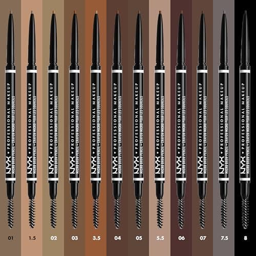 NYX Professional Makeup Crayon à Sourcils Micro Brow Pencil, Crayon Ultra-Fin Double-Embout avec Mine Rétractable et Goupillon, Teinte : Espresso (07) - Image 6