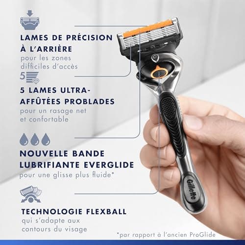 Gillette Proglide Men's Shaver, 10 Refills 5 Blades, Authentic, with Before and After Lubricating Strip for Incredible Close Shave and Comfort, 1 Refill Per 30 Shaves - Image 4