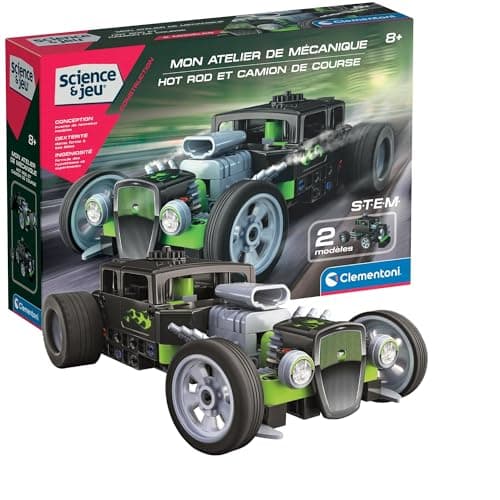 Clementoni - Construction Set for Children 8 years - Hot Rod and Racing Truck - My Mechanical Workshop - Scientific Game - Made in Italy - Image 2