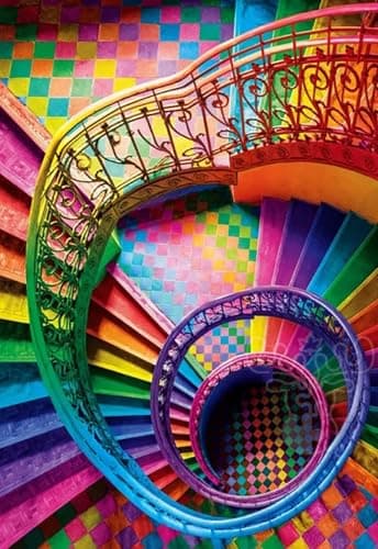 Clementoni - Puzzle for Adults 500 Pieces, HQC Colorboom Stairs Compact Box, Made in Italy, 35591 - Image 4