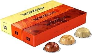 Nespresso Vertuoline Scented Assortment Caramel Vanizio and Hazelnut Total of 30 Capsules, 230 ml