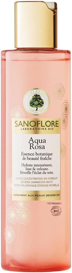 Sanoflore Aqua Rosa Essence Botanique Hydratation Intense Bio – Lotion Visage Rose de Damas & Acide Hyaluronique – Peaux Sensibles – 48h d’hydratation & Teint Éclatant - 200 ml