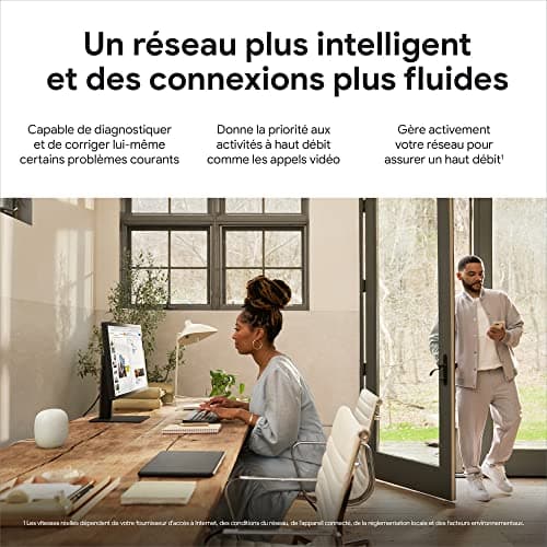 Nest Wifi Pro - Reliable 6E Wi-Fi System for Home - Fast Speed In Every Room - Mesh Network Router - Snow, x2 - Image 6