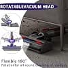 Dyson V7 V8 V10 V11 V15 Brush Flexible 180° Swivel Brush with 4 LED Headlights and 2 Replacement Rollers Hard Floors and Carpet - Image 7