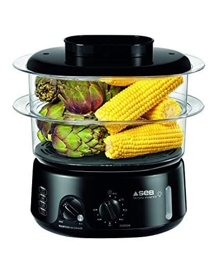 Seb Simply Invents VC110800 3 Bowl Steamer - Adjustable Capacity - Keep Warm - Black - Image 5