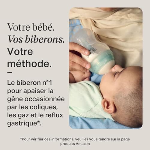 Tommee Tippee Biberons, Coffret nouveau-né Anti-colique Avancé, 4 x biberons avec 2 x tétines à débit moyen, tube de ventilation anti-colique - Image 6