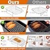 Ninja Air Fryer Grill | HONYAO 2pcs Stackable AirFryer Accessories for Ninja AF300EU AF400EU and Other Dual Fryer 7.6L -10.4L | Food Stainless Steel 304 | Air Fryer Racks - Image 4