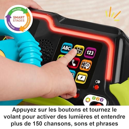 Fisher-Price My First Car Laughing and Learning Activity Centre, Learning Toy for Babies and Children from 6 Months, Multilingual Version, HYR92 - Image 5