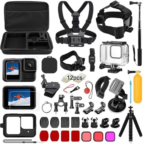 Accessory Kit for GoPro Hero 13 Black, oGoDeal Action Camera Including Waterproof Case, Screen Protector, Bike Stand, Floating Handle - Image 3