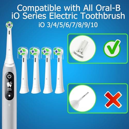 Toothbrush Heads Compatible with Oral-B iO Electric Toothbrush, Replacement Heads for iO 2 3 4 5 6 7 8 9 10 (8 White) - Image 8