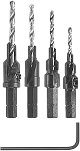 BOSCH SP515 Hex Shank Taper Drill Bit Set 5 Pieces #6, #8, #10 and #12