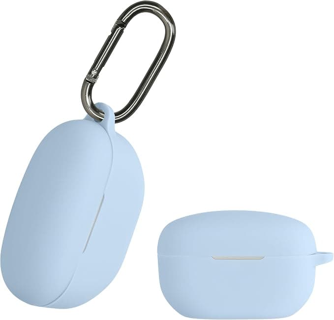 kwmobile Case Compatible with Sony WF-1000XM5 - Case for Headphones - Silicone Protective Case - Light Blue - Image 1