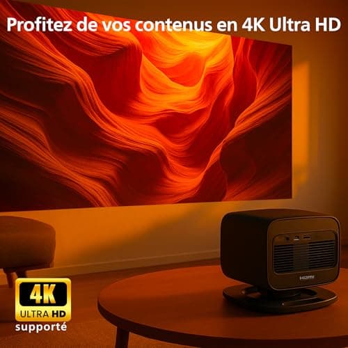 Philips, Neopix 450 Smart, 4K Projector, Google TV, 1080p Native Resolution, 500 ANSI Lumens, Wi-FI 6, Stereo Sound 10 Watts, Wireless Screen Sharing. - Image 5