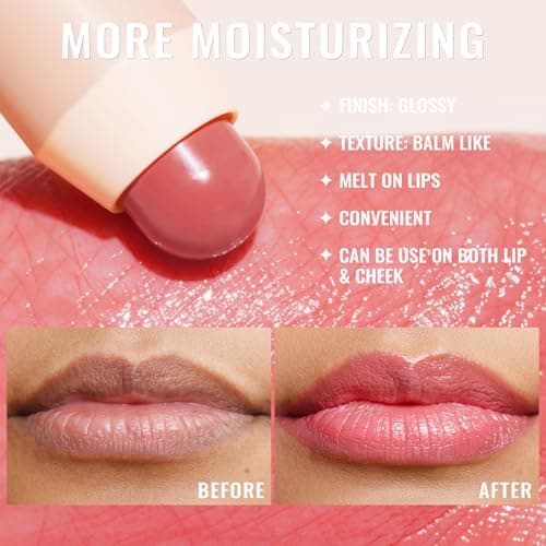 Oulac 2 in 1 Lipstick and Blush – Bright and Juicy, Colour Lip Marker Create a Make-Up Essence, Moisturising Lipstick, Suitable for All Skin Carnations, 2.5 g, Fruit Surge (02) - Image 6