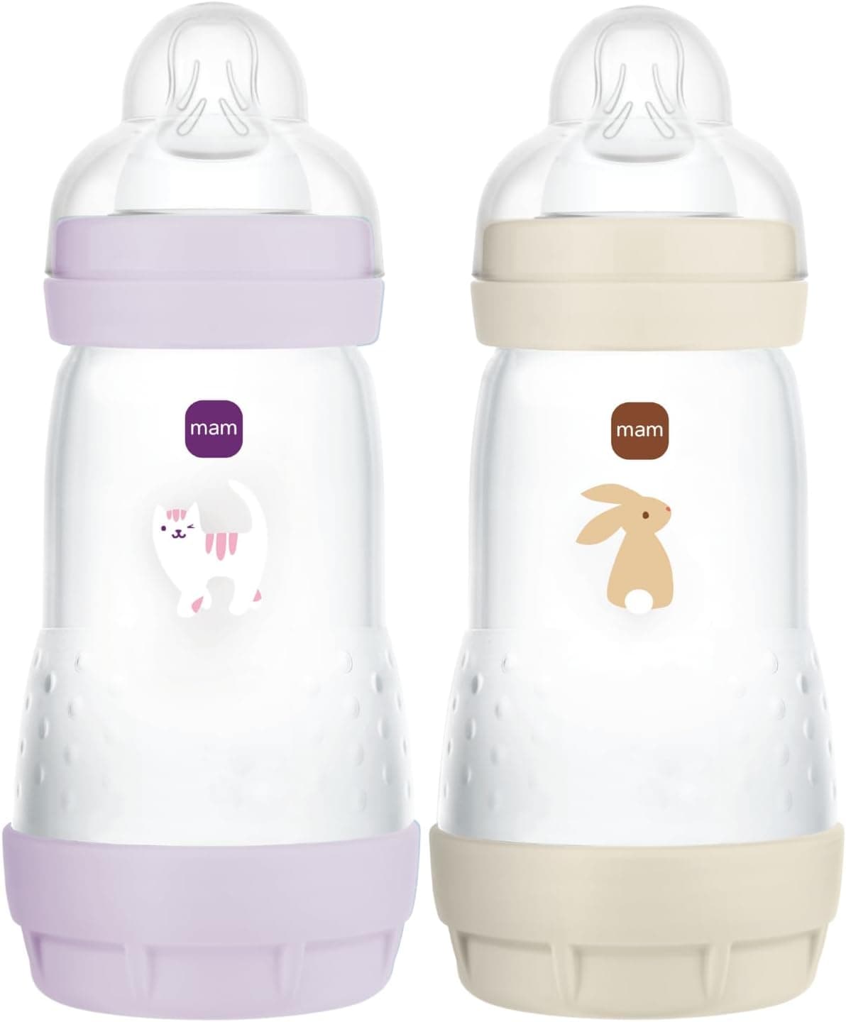 MAM Easy Start/Anti-Colic Bottle 260 ml Lilac + Sand Pack of 2