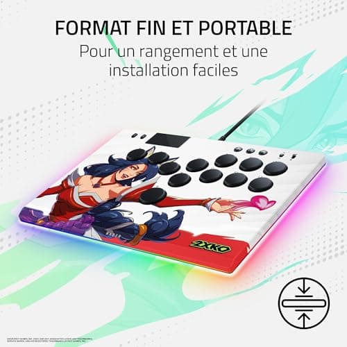 Razer Kitsune 2XKO Edition - Multi-Button Optical Arcade Controller for PS5 and PC - Layout with 4 Precise Motion Buttons - Flat Linear Optical Switches | 2XKO - Image 6