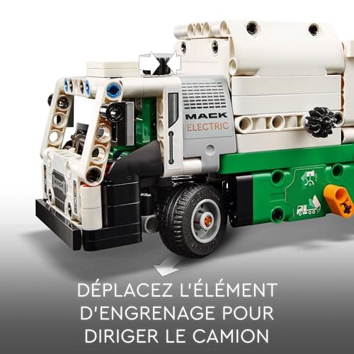 LEGO Technic Mack LR Electric Camion Poubelle, Jouet de Camion Électrique, Véhicule de Recyclage, Cadeau pour Garçons et Filles Dès 8 Ans, avec Accessoires 42167 - Image 6