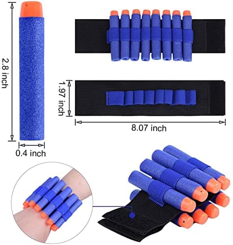 EXTSUD 90pcs Kids Tactical Vest for Nerf N-Strike Elite Series with 80 Darts+2 Dart Chargers+2 Tactical Vest+2 Tactical Face Mask+2 Wrist Band+2 Goggles Protection - Image 4