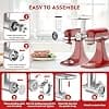 COFUN Meat Mincer and Vegetable Cutter Accessories for KitchenAid Pastry Processor, Includes Kitchen Aid Meat Grinder Accessory and Vegetable Cutter Set - Image 7